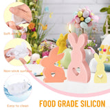 4 x Brand New Easter Bunny Silicone Mould, Darryy Pack of 3 Easter Rabbit Silicone Molds Casting Moulds, Silicone Mold Rabbit 3D, Casting Molds Silicone Plaster Easter, DIY Rabbit Mold for Easter, for Making Soap, Candles, Crafts A  - RRP €67.2