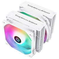 1 x RAW Customer Returns Thermalright FS140 White V3 ARGB CPU Cooling Dual Towers, 4 Heatpipes, 120mm and 140mm PWM Dual Fan, AGHP Technology, for AMD AM4 AM5 Intel 1150 1151 1200 2011 1700 White ARGB  - RRP €43.09