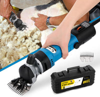 1 x RAW Customer Returns CGOLDENWALL 690W Sheep Shearing Machine Electric Sheep Shears with German User Manual Sheep Goat Wool Scissors Speed Adjustable with Lubricating Oil 13 Teeth Straight Blade - RRP €127.93