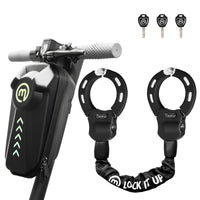 1 x RAW Customer Returns Mezelon E Scooter Lock 8mm chain handcuff lock for electric scooters Ideal for Xiaomi, Segway, Ninebot, NIU Scooter, etc. other E Bikes - RRP €60.49