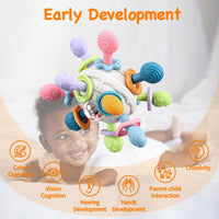 5 x RAW Customer Returns Grasping Ball Baby Toys, Sensory Teether Toys, Silicone Teether, Motor Skills Toys, Montessori Early Education Toys, Baby Rattle, Baby Toys for 3-18 Months Babies. - RRP €64.95