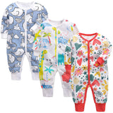 1 x RAW Customer Returns amropi Baby Boys Rompers Cotton Pajamas 3-Pack Pajamas Sleepsuit Overalls 12-18 Months, Blue Yellow Red - RRP €32.53