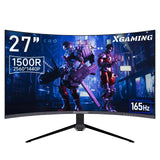 2 x RAW Customer Returns XGaming Curved Gaming Monitor 27 inch 165Hz, QHD 2560 1440, Curved PC Monitor1500R, FreeSync, HDR, IPS panel, 5ms response time, eye protection, VESA, DisplayPort, HDMI, black - RRP €465.72