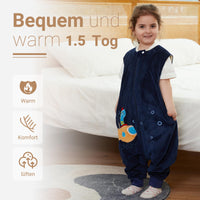 1 x RAW Customer Returns XQ XG Sleeping Bag with Feet, Children Sleeping Bag with Legs 1.5 TOG, Sleeping Bag with Legs, Submarine, 3-5 Years - RRP €25.99