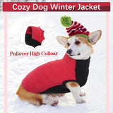 1 x Brand New Kuoser Dog Sweater, Warm Fleece Dog Coat for Small Dogs, Red, XL - RRP €18.0