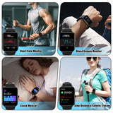 1 x RAW Customer Returns HUYVMAY Smartwatch Fitness Tracker for Men Women, Alexa Built-in IP68 Waterproof Watch with DIY and 120 Watch Faces 100 Sports Modes Heart Rate Monitor Sleep Monitor, Fitness Watch for iOS Android - RRP €51.08