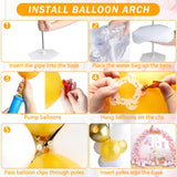 1 x RAW Customer Returns OBOVO Reusable Balloon Arch Kit, 10 Feet Adjustable Balloon Arch Stand Kit with Water Fillable Base and Durable Fiber Rods for Wedding, Graduation and Baby Shower - RRP €27.99