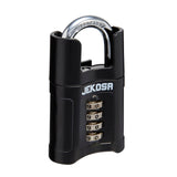 1 x RAW Customer Returns Jekosa JKS 55 Waterproof Heavy Duty Outdoor Combination Padlock - No Key 4 Digit Code Lock for Sheds, Gates, Lockers, Locks - RRP €29.38