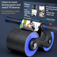 1 x Brand New Abdominal trainer, abdominal roller, abdominal trainer for home, training equipment for home, sports equipment at home, abdominal muscle trainer, ab roller, abdominal roller abdominal muscle trainer, automatic rebound - RRP €19.15