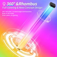 1 x RAW Customer Returns YAMYONE 360 Smart RGB Bar, 33CM Rhombus LED Lights with 16 mil. Color, Sync with TV Music, Remote App Control, Ambient Lamps Interior Decoration for Party Games - RRP €33.64