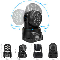 1 x RAW Customer Returns BETOPPER Moving Head Stage Light LED 7x8W DMX RGBW Professional Mini Moving Head Spot Beam 4 in1 Strobe Lighting Effect for DJ Disco Halloween Club Wedding Home Party 2 Pack  - RRP €145.29