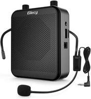 1 x RAW Customer Returns Giecy Voice Amplifier Portable Bluetooth Speaker 30W with 7.4V 2800mAh Lithium Battery and Microphone Headset, Rechargeable Mini Voice Amplifier for Trainer Teacher Tour Guide Conferences - RRP €54.43