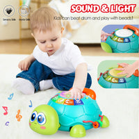 4 x Brand New kramow Baby Toy 1 year, Musical Toys, Developmental Toy 18 Months, Crawling Turtle, Baby Tambourine, Sound and Light, Activity and Development Toys, Educational Games Gift for Boys Girls Children - RRP €107.96