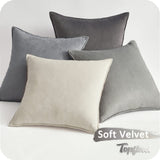 1 x RAW Customer Returns Topfinel 60x60 set of 4 cushion covers grey velvet gradient cushion covers cushion cover sofa cushion decorative cushion cover decoration for sofa bedroom living room balcony soft - RRP €27.19