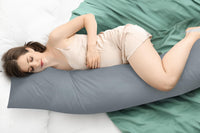 1 x RAW Customer Returns Utopia Bedding Side Sleeper Pillow 40 x 145 cm, Full Body Pillow, Long Pregnancy Pillow to Support Maternity, Body Pillow for Side Sleepers Gray  - RRP €22.99