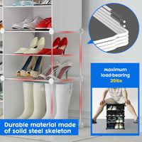 1 x RAW Customer Returns HOMCENT Shoe Rack with Doors and Key Holder, Shoe Cabinet for 12-24 Pairs of Shoes, Plastic Shoe Racks for Hallway Bedroom Entrance, 2x6 Tiers, White - RRP €37.3