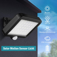 1 x RAW Customer Returns MPJ Outdoor Solar Lamps, 56 LED Solar Lamp Outdoor, with Motion Sensor, IP65, Waterproof, 120 Lighting Angle, Solar Wall Lamp for Garden with 5m Cable - RRP €18.5