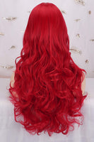 1 x RAW Customer Returns ColorfulPanda Women s Red Long Curly Curly Wig Heat Resistant Synthetic Cosplay Wig for Women Halloween and Party Fancy Dress with 1 Wig Cap Long Red  - RRP €24.04