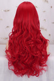 1 x RAW Customer Returns ColorfulPanda Women s Red Long Curly Curly Wig Heat Resistant Synthetic Cosplay Wig for Women Halloween and Party Fancy Dress with 1 Wig Cap Long Red  - RRP €24.04