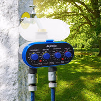 1 x RAW Customer Returns Aqualin garden irrigation computer with two outputs irrigation timer irrigation timer - RRP €39.49