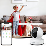 1 x RAW Customer Returns wansview WLAN IP camera, 2K indoor surveillance camera, 2.4Ghz WiFi swiveling pet camera, baby monitor with camera, data protection area, two-way audio, Q5 white - RRP €35.28