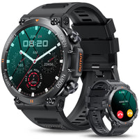 1 x RAW Customer Returns AVUMDA Smartwatch Men with Telephone Function, 1.39 HD Fitness Watch, Military Smart Watch with Blood Pressure, SpO2, Heart Rate Monitor, GPS Pedometer for iOS Android - RRP €54.99