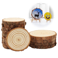 1 x RAW Customer Returns Pack of 14 wooden discs, wooden pieces for crafting, unfinished without hole, tree discs small 1 cm thick for DIY crafts, wedding decoration and Christmas decoration diameter 7-10 cm  - RRP €16.8