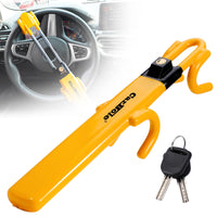 1 x RAW Customer Returns CarBole steering wheel lock for cars, steering wheel lock with 2 keys, anti-theft vehicle security device, anti-theft device for cars, SUVs, trucks, adjustable telescopic length, soft PVC material - RRP €34.99