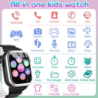 1 x RAW Customer Returns JUBUNRER Children s Smartwatch Watch 26 Phone Games Pedometer Calorie Counter SOS Watch for Boys and Girls HD Camera Music Video Gift for Boys and Girls 3-12 Years Christmas Birthday Gifts - RRP €39.66