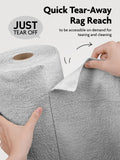 1 x RAW Customer Returns Fantasticlean Microfiber Cleaning Cloths, 75 Pieces per Roll Tear-Off Cleaning Cloths, Reusable Lint-Free Rags for Car, Kitchen and Home 30x30cm-Gray - RRP €31.99