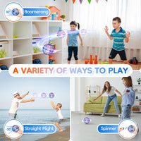 1 x RAW Customer Returns Tomzon A32 Flying Ball, Flying Toy Hover Boomerang Orb Ball Flying Spinner, Magic Spinner, Flying Ball with LED Lights, Floating Boomerang Ball, Mini Drone Gift for Kids, Blue - RRP €25.57