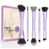 6 x Brand New Make up brush set, 5pcs premium synthetic bristles, kabuki foundation brush, make up brush, professional bronzer brush, powder brush, concealer brush, blush brush and eye shadow brush - RRP €78.6