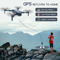 1 x RAW Customer Returns GPS Drone with Camera 4K, 5G WiFi Transmission Foldable FPV RC Quadcopter Drone with Brushless Motor, Motorized Adjustable 90 Camera 4K with Optical Stream Positioning for Beginners - RRP €138.83