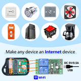 1 x RAW Customer Returns ThisRC 2 Channels WIFI Intelligent Switch, DC 5V 12V 24V 36V Passive Output Relay Module Ewelink APP WIFI Control Compatible with Alexa Google Home Mobile Phone Control - RRP €20.99