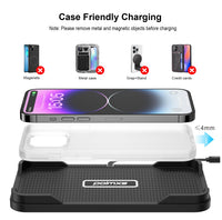 1 x RAW Customer Returns Wireless Charger Car, Polmxs 15W Fast Wireless Car Charger Non-Slip Mat Charging Station Car Charging Pad With 40W USB-C Car Charger For iPhone 15 14 13 12 11 XR XS X 8 Samsung S24 S23 Note 10  - RRP €23.99