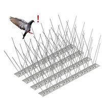 1 x RAW Customer Returns AOKKR Pigeon Repellers, 1 Meter Pigeon Repellers in 304 Stainless Steel, Bird Repellent Spikes 4 Pieces 25cm with Screws and Clamps, Needle Repellent for Roof Fence Balcony Gutters - RRP €10.81