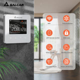 1 x RAW Customer Returns SALCAR Thermostat Heating Smart LCD Touchscreen for Electric Underfloor Heating Room Thermostat WiFi Tuya Underfloor Heating Thermostat Programmable Compatible with Amazon Alexa 16A, White - RRP €35.99