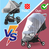 60 x Brand New 2Pcs Mosquito Nets for Stroller, Baby Crib, for Pram, Universal, Fine Mesh Fabric, to Protect the Baby from Insects - RRP €471.6