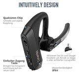 1 x RAW Customer Returns Conambo K21 Bluetooth Headset, V5.1 Bluetooth Headset with Microphone with CVC 8.0 and ENC Noise Cancellation, Headset Bluetooth with Microphone for Driving Office Business Driving - 18 Hours Talk Time - RRP €42.99