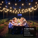 1 x RAW Customer Returns LE Solar Fairy Lights Bulbs Outdoor, 7.62M 25 LEDs G40 Outdoor Lighting, USB Rechargeable, 4 Mode Solar Fairy Lights for Garden, Wedding, Balcony, House, Christmas Decoration, Warm White - RRP €43.68