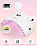 1 x RAW Customer Returns SUNUV nail dryer LED UV, lamp for gel nails, UV LED nail lamp 30s 60s timer, infrared sensor, LCD display, suitable for all gel, for manicure pedicure nail art at home and salon - RRP €42.4