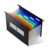 1 x RAW Customer Returns ThinkTex A4 Plastic Hanging File Folders with Expandable Pockets, 7 Innovative 3cm Accordion Pockets Fits Cabinet Width 32cm-37cm  - RRP €15.99