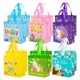 1 x Brand New Pack of 12 Easter egg hunt bags with handles, Easter bags for filling, reusable Easter gift bags, Easter bags, multifunctional Easter bags, gift bags, presents, party accessories - RRP €16.85