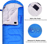 1 x RAW Customer Returns Sleeping Bag, Sportneer Pull On Blanket Sleeping Bags 220x84cm Portable 4 Seasons Zippered Sleeping Bag for Arms and Feet for Adults Camping Hiking Travel Blue - RRP €40.33