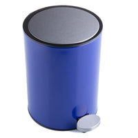 1 x RAW Customer Returns Bamodi Mini Trash can with lid for the desk - Perfect for small spaces such as office desk, car - Store snacks, cosmetics and kitchen waste - Blue, small kettle 0.5 liters - RRP €15.12