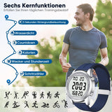 1 x RAW Customer Returns Pedometer watch without Bluetooth, without app pedometer watch, 30M waterproof watch, LCD large digits, friendly pedometer watch for seniors, with countdown alarm calorie counter silica gel blue  - RRP €30.24