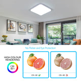 1 x RAW Customer Returns Toolight LED ceiling light 32W, bathroom ceiling light 3600LM IP54, square LED ceiling light 6500K cold white for kitchen, toilet, bedroom, living room, bathroom, basement, hallway, veranda, 25 H3cm - RRP €20.86