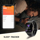 1 x RAW Customer Returns Smartwatch Men Ultra with telephone function, fitness tracker with heart rate sleep monitoring, music storage, 600 mAh large battery, blood pressure monitor, voice recorder, fitness watch sports watch for Android iOS - RRP €43.03