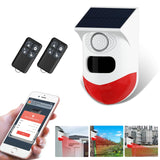 1 x RAW Customer Returns WiFi solar outdoor motion detector alarm, 130db remote control Tuya APP remote monitoring IP67 waterproof 24 hours 5 modes, suitable for outdoor home alarm systems on farms, barns, yards and gardens - RRP €39.56