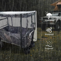 1 x RAW Customer Returns Rain cover for children s handcart, rain cover accessories, rain cover, transparent rain cover, handcart rain cover, rain cover for folding handcart with push handle - RRP €34.27